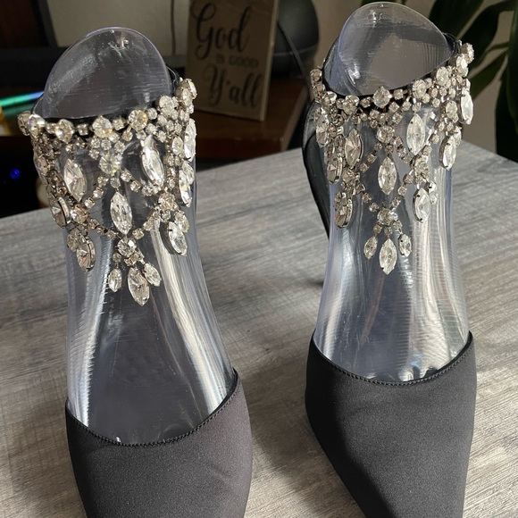 LORD & TAYLOR Evening Satin Sparkly Shoes - Picture 1 of 5